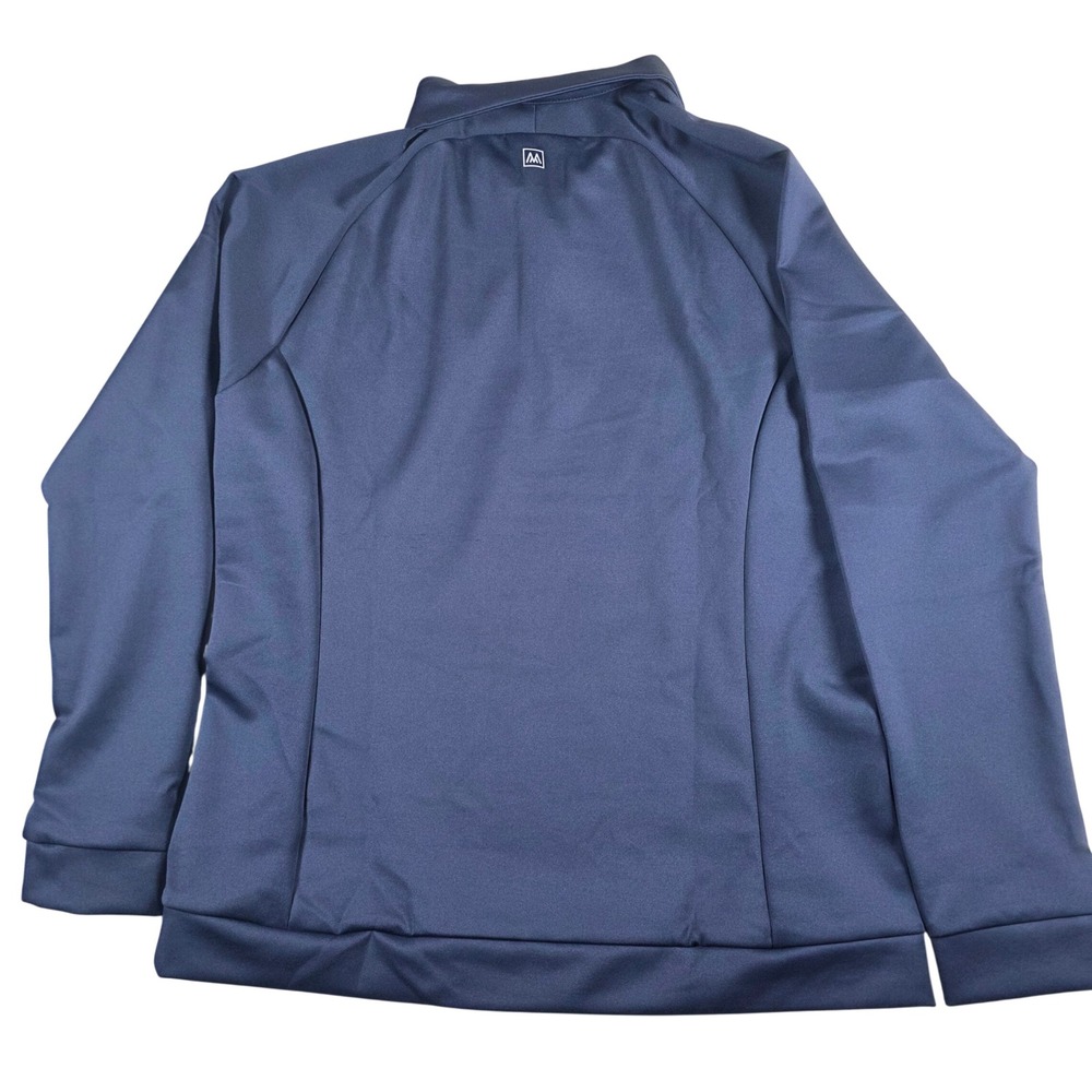 NWOT Mizzen+Main Men Navy Blue Quarter-Zip Performance Pullover Size M Trim Fit - Picture 3 of 9